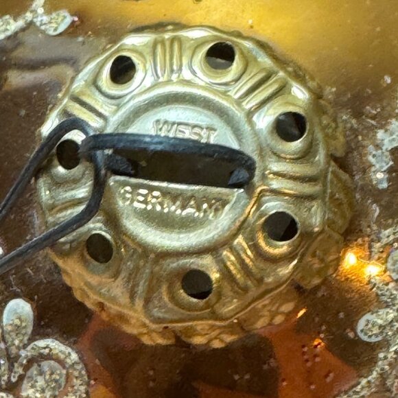 Antique German & U.S.A. Christmas Ornaments Set Of 2 Gold And Silver - Picture 3 of 7